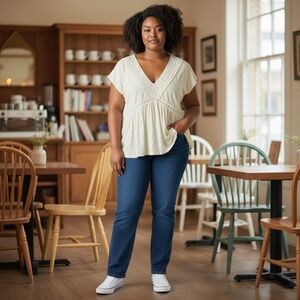 Torrid Peplum Babydoll Top Women Size 2 Ivory Lace Boho Cottagecore Romantic